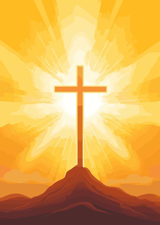 Divine Yellow Holy Cross