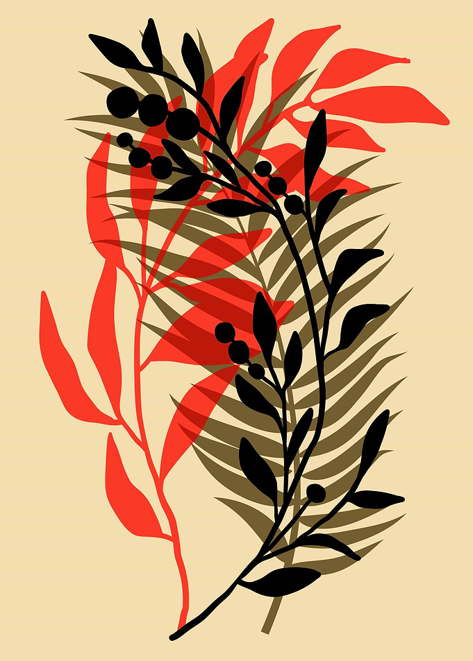 plant branches with leaves