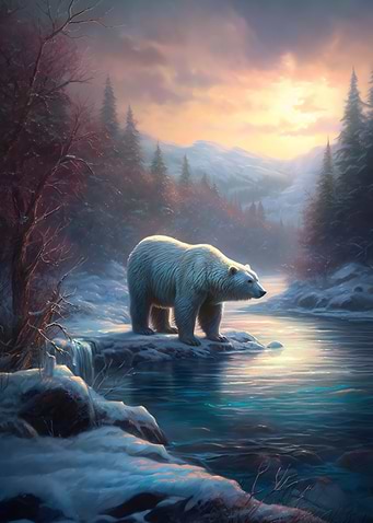 Polar Bear in Winter