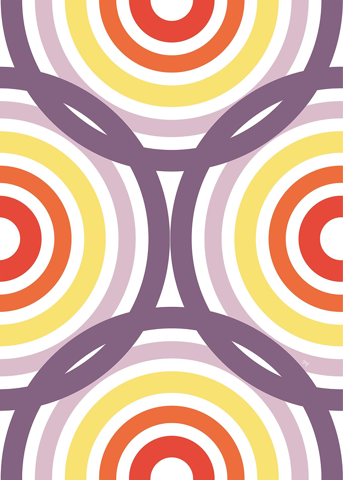 Colourful retro circles