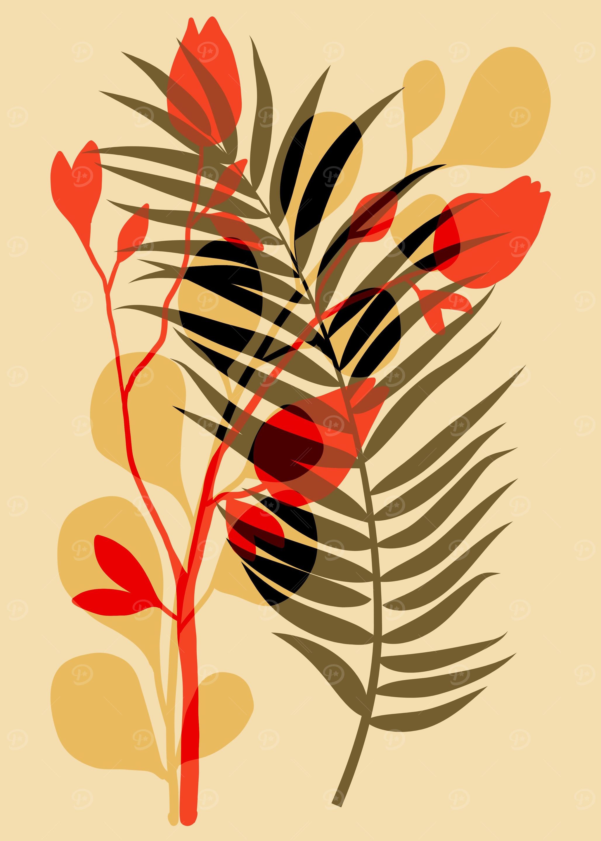 plant branches with leaves