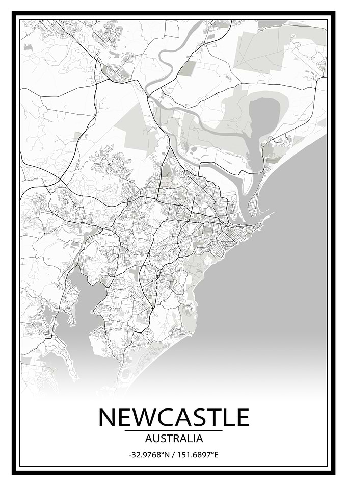 Newcastle White City Map