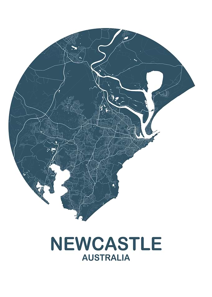 Newcastle Blue Circle Map