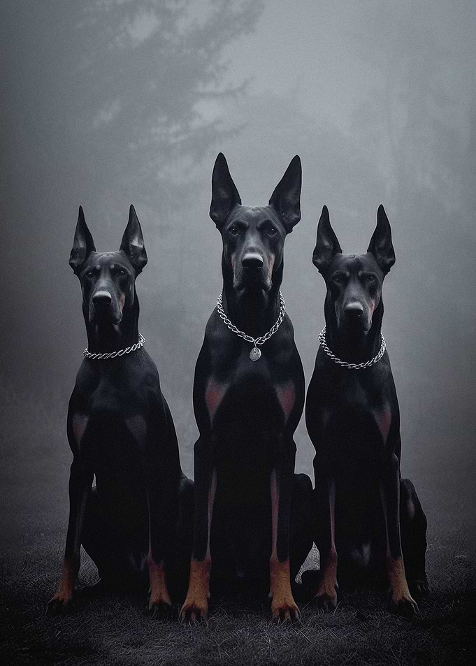 Doberman Black Dogs