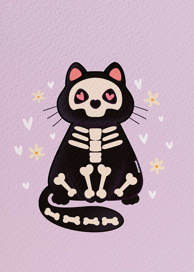 skull cat lover