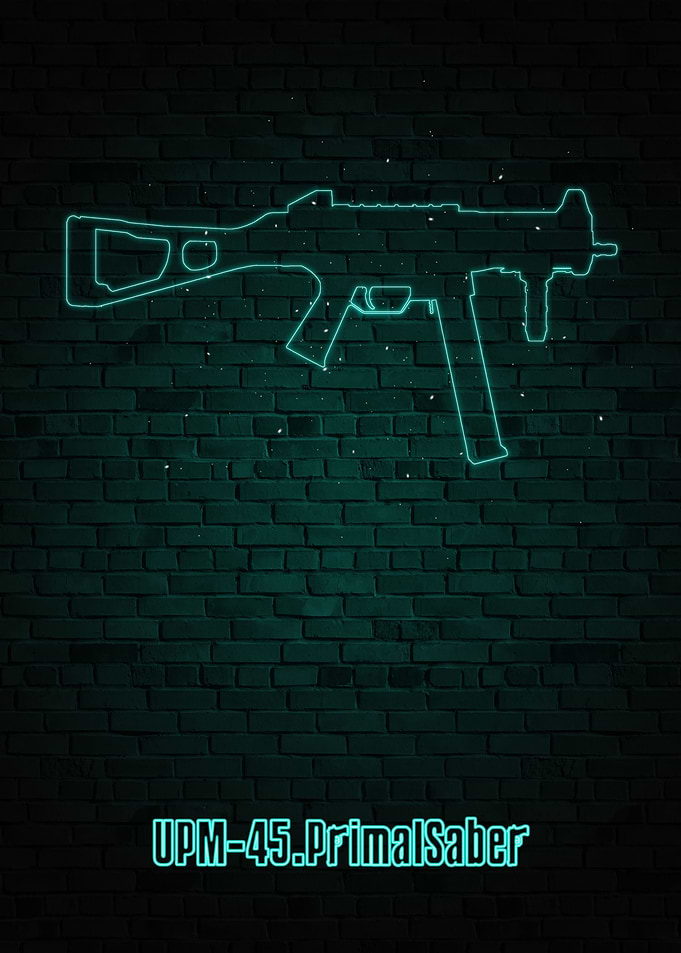 gun neon artwork