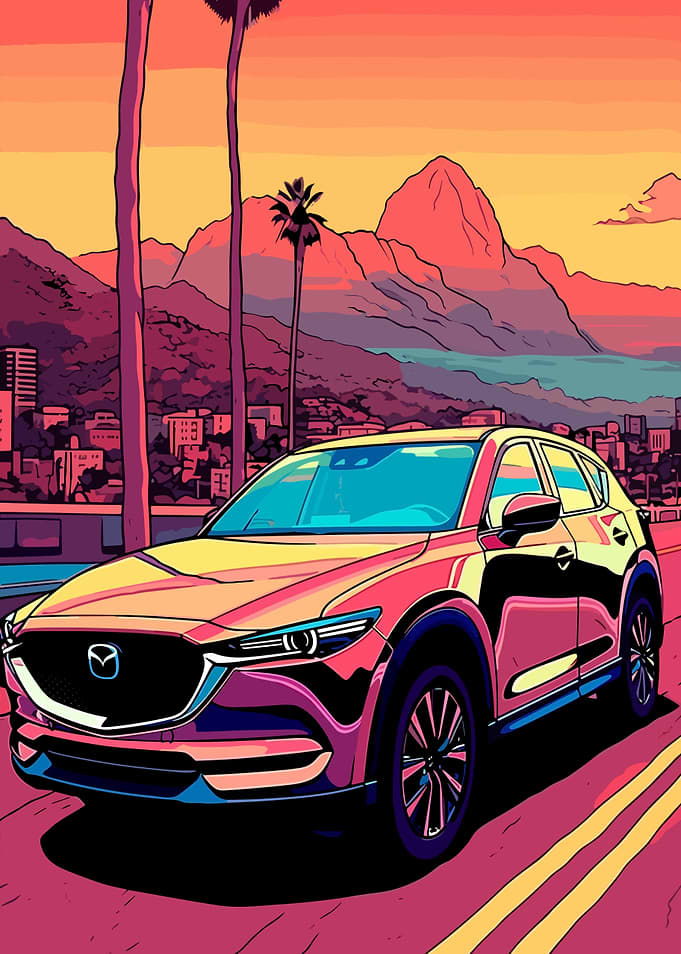 Retro Car Sunset