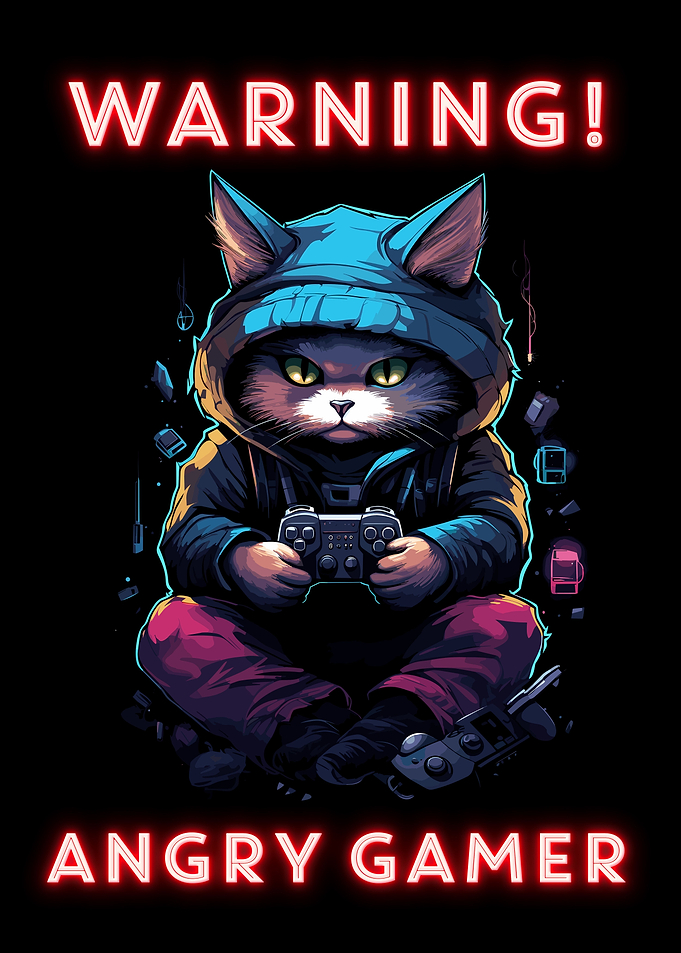 Gamer Cat Neon