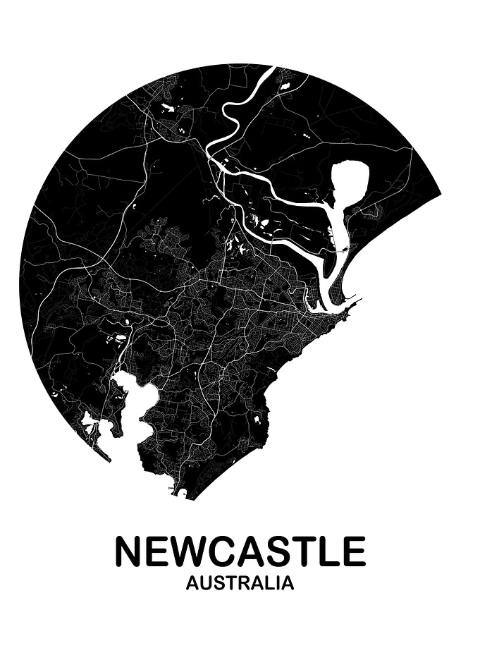 Newcastle Black Circle Map
