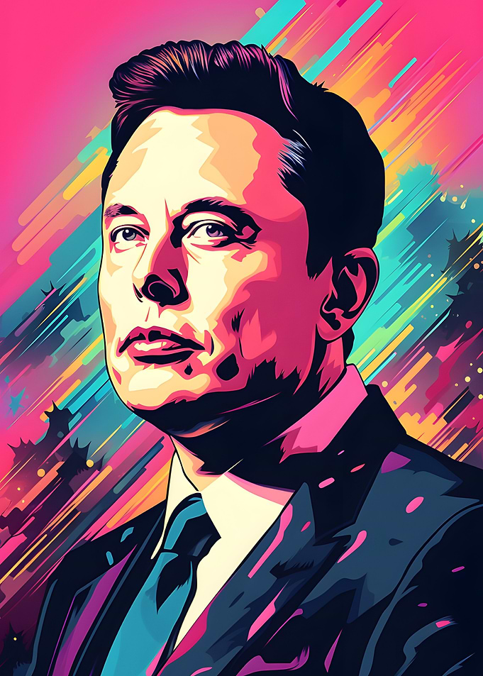 Elon Musk Pop Art