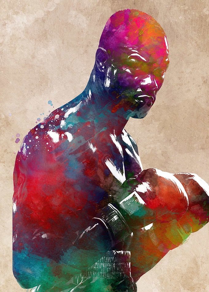 Boxer sport art