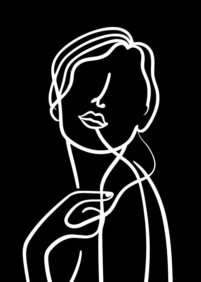 One Line Art Woman