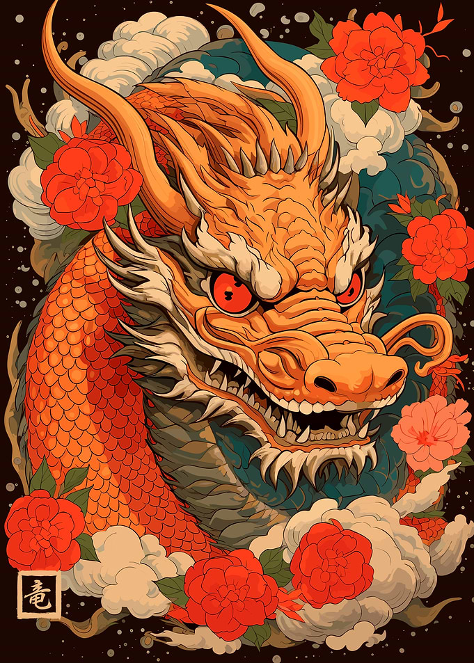 Vintage Japanese Dragon