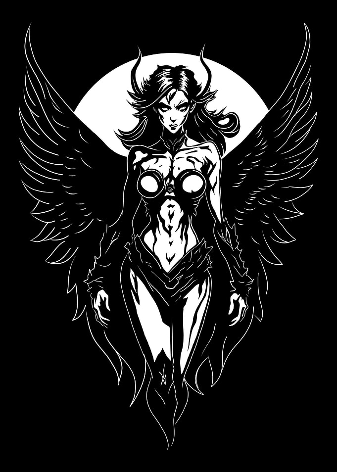 Gothic Winged Girl