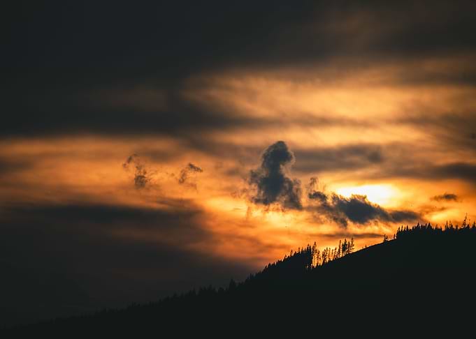 Sunset with cloud