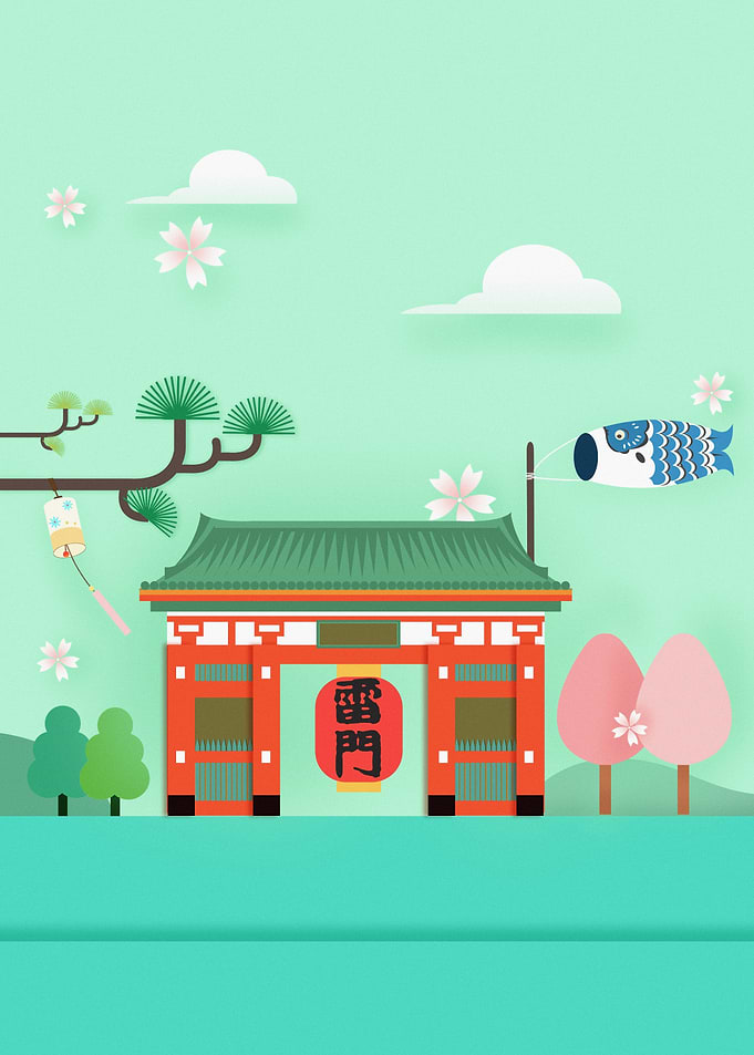 Japan Sensoji Posters