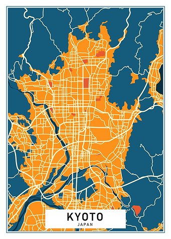 Kyoto maps of japan
