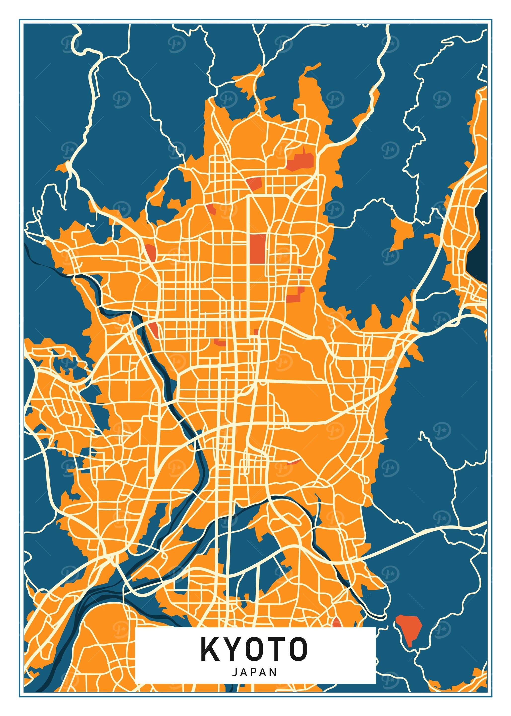 Kyoto maps of japan