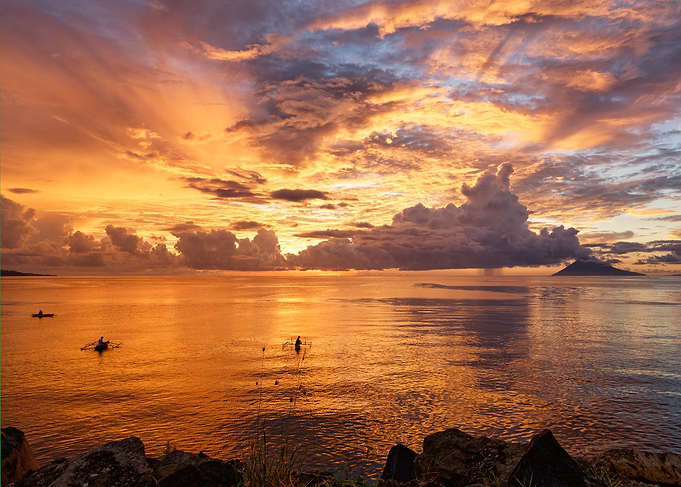 Sunset with intense colour