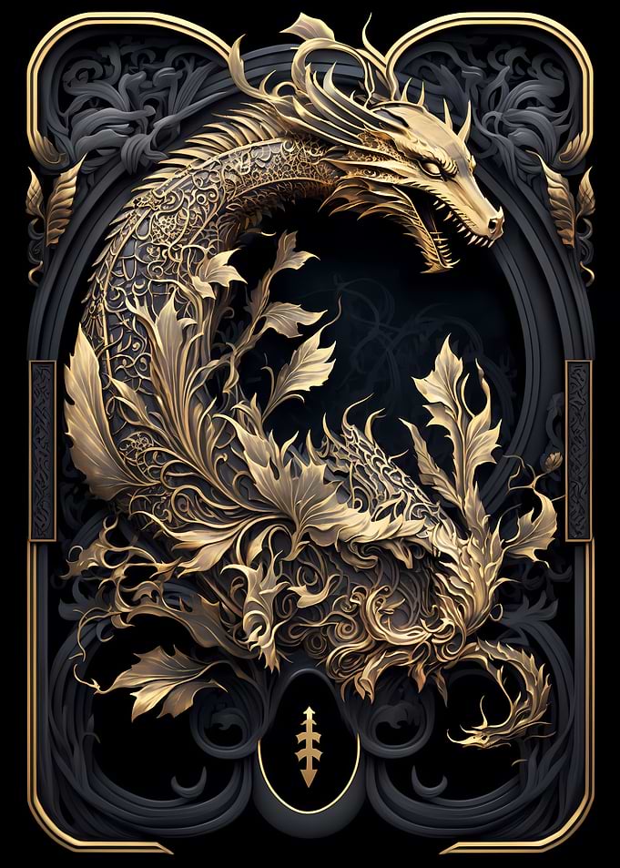 Emperor Golden Dragon Art