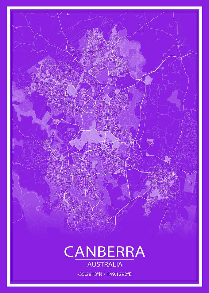 Canberra Purple White Map