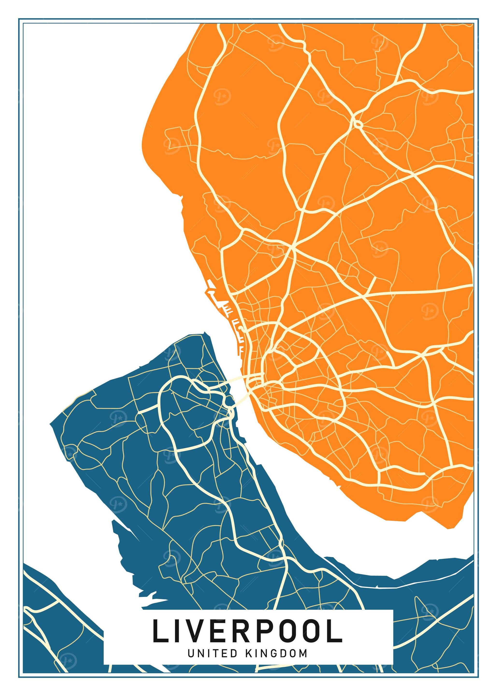 Liverpool map of uk
