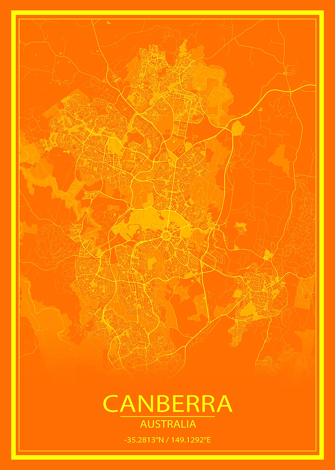 Canberra Orange City Map