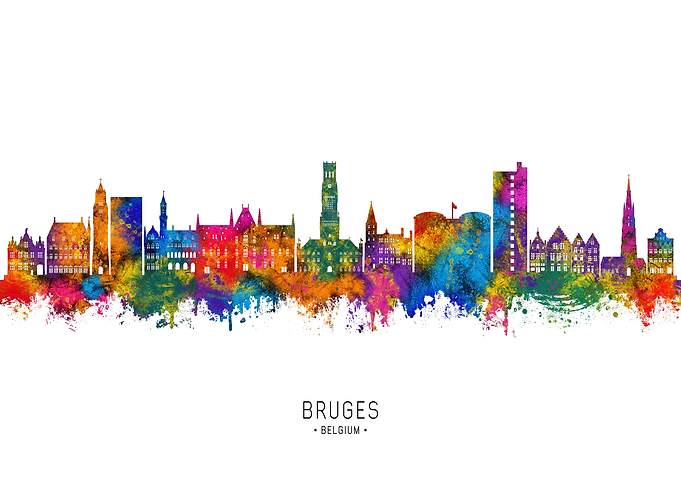 Bruges Belgium Skyline