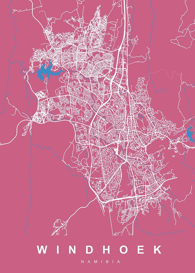 MAP WINDHOEK NAMIBIA