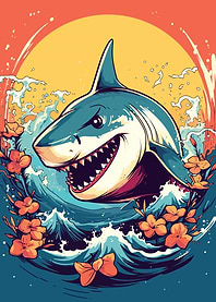 Shark Japan Great wave