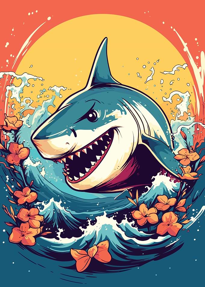 Shark Japan Great wave