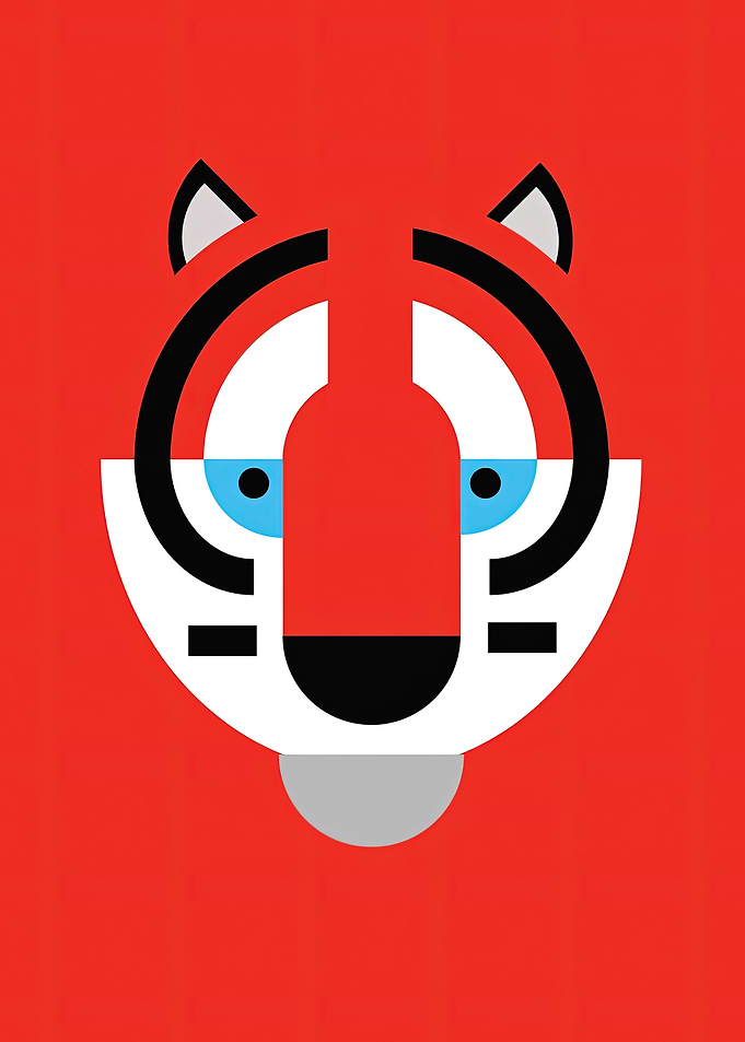 minimalist tiger face