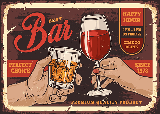 Alcohol Bar Vintage Wine