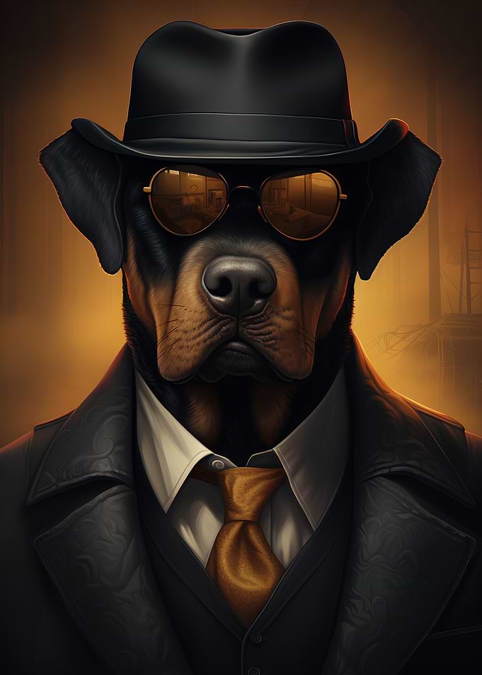 Rottweiler dog detective