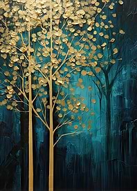 Gold minimalist Tree