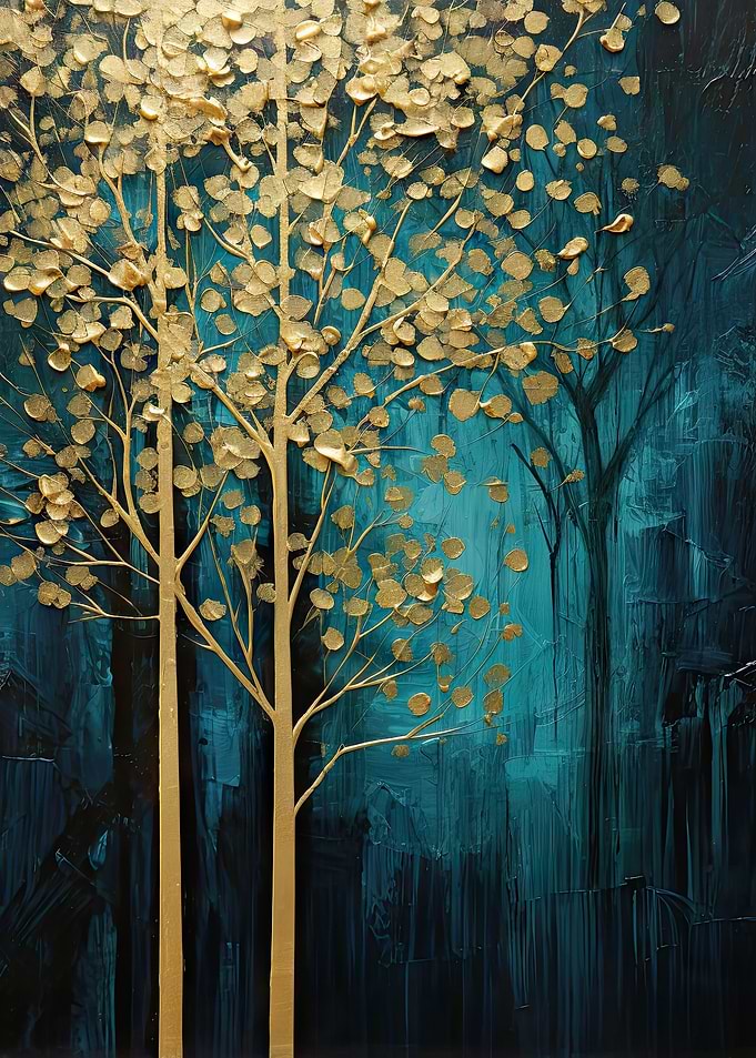 Gold minimalist Tree