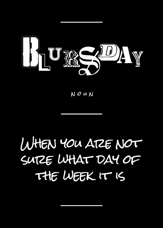 Blursday definition