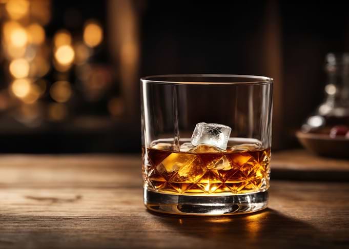Glass of Whisky with Ice