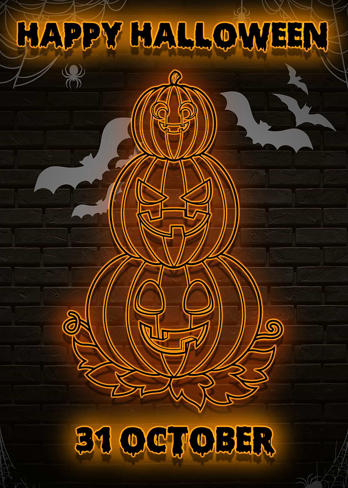 triple pumpkin halloween