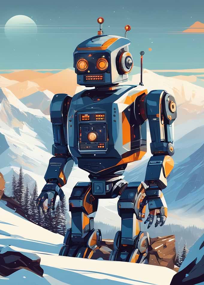 Robot in winter 01