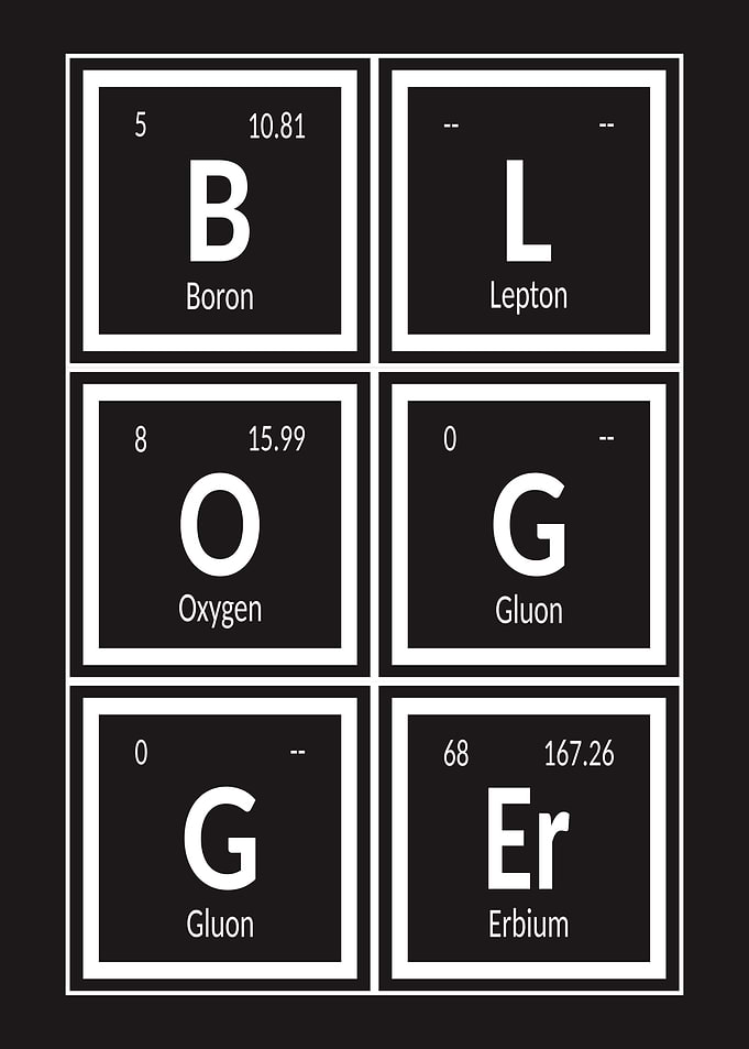 Blogger Periodic Table