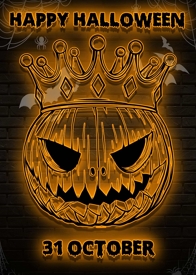 crown pumpkin halloween