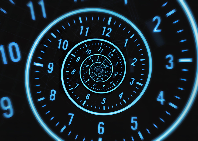 Clock time spiral