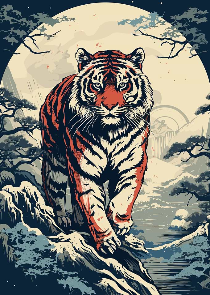 Tiger Animal Japan Vibes