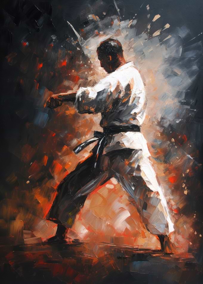 Martial Artist Painting