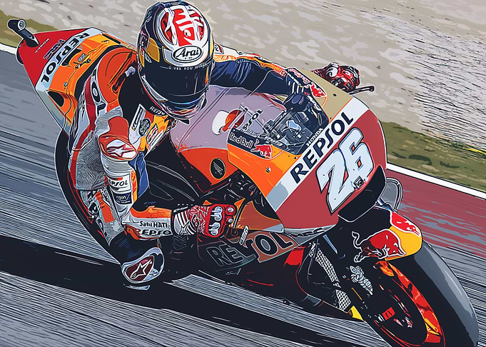 Rider Dani Pedrosa Poster