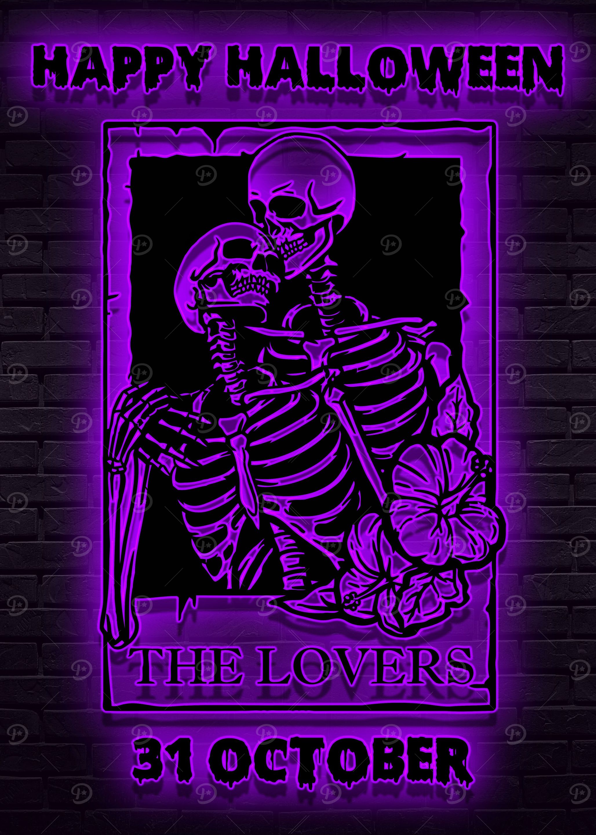 double skeleton halloween