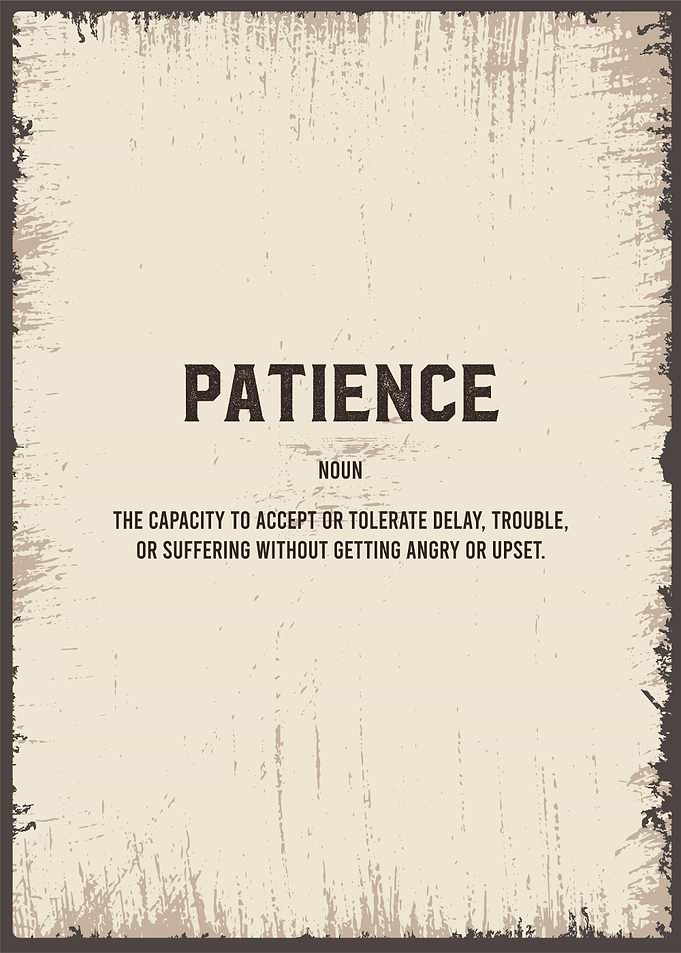 patience funny definition