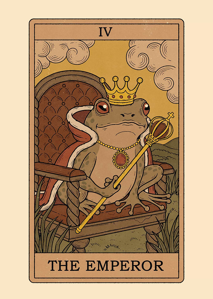 The Emperor Frogs Tarot