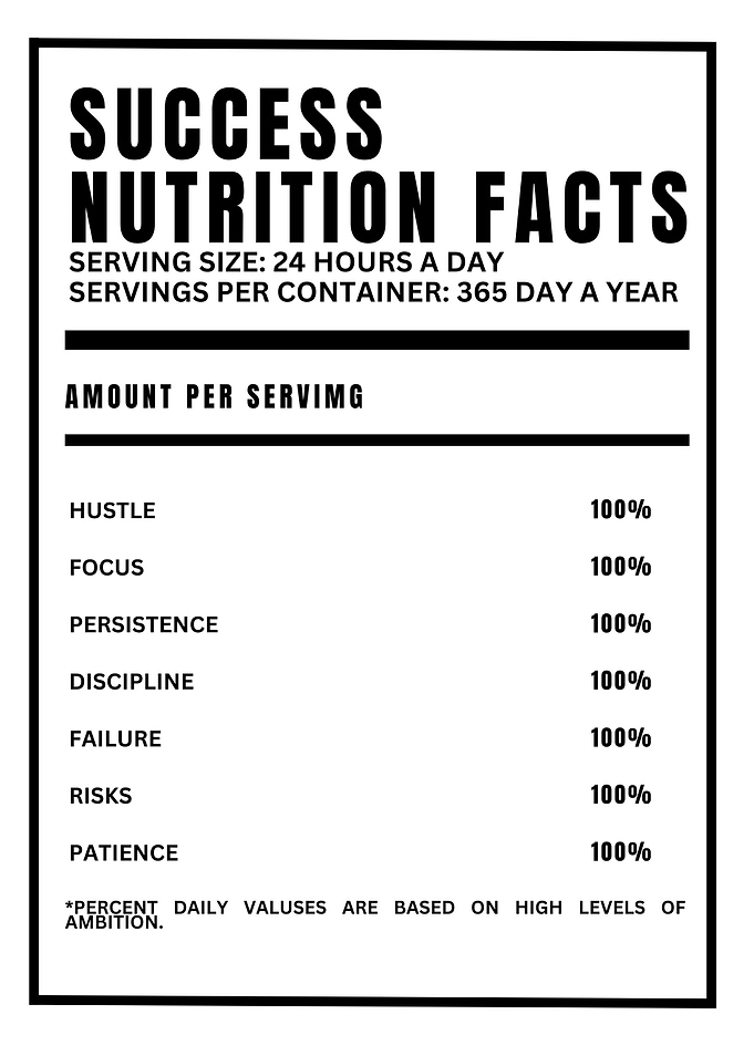 success nutrition facts